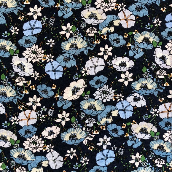 Tory Burch Blossom Ditsy Wool Herringbone Scarf - Picture 3 of 4